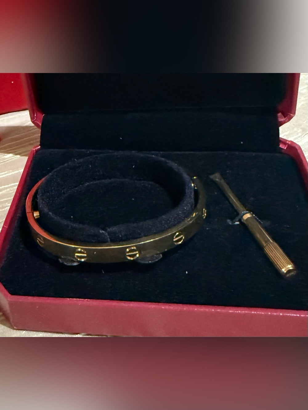 Gold-Tone unisex Screw-Accent Bracelet
